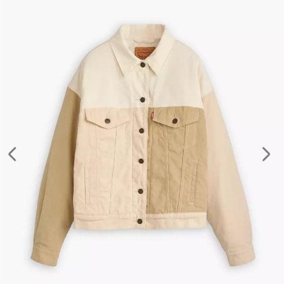 Levi's Women's Cream and Tan Denim Jacket - Picture 3 of 3